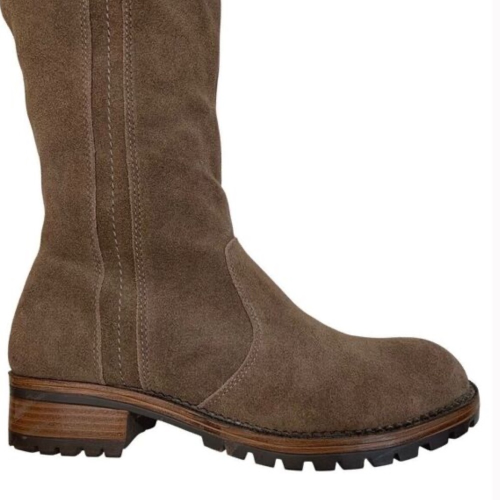 MERONA Gorgeous Brown Suede Lug Sole Boots, Sz 10